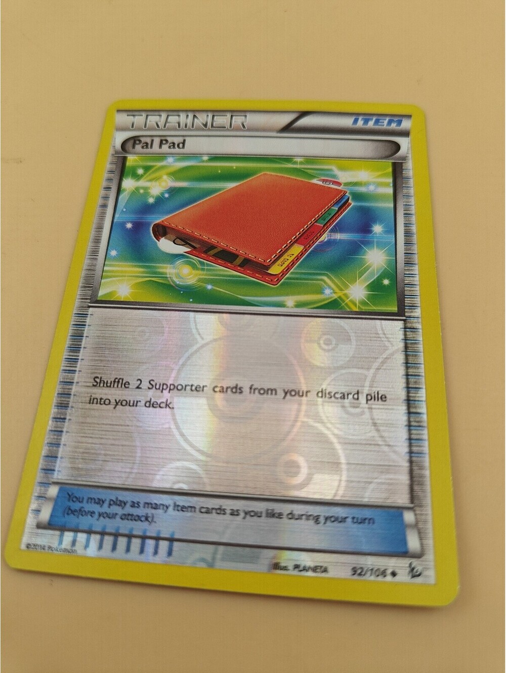 Pokemon Pal Pad 92/106 Reverse Holo Flashfire Uncommon TCG Card NM